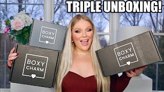 UNBOXING ALL BOXYCHARM DECEMBER 2021 BOXES  BOXYLUXE vs BOXYCHARM PREMIUM vs BOXYCHARM BASE BOX [upl. by Anaidiriv820]