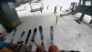 Bonus Footage Ski Swap  Moment Wildcat Test Drive [upl. by Sholley]