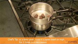 How to Melt Chocolate  Cooking Basics by Yummly [upl. by Jami312]