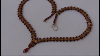 Sidonias handmade jewelry  Tila beads necklace tutorial [upl. by Adniralc]