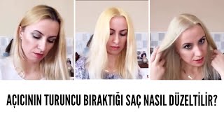 Evde Saç Açma  Turuncu Saç Nasıl Düzeltilir  Küllü Sarı Saç  Emine Deligöz [upl. by Bobbye]