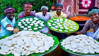 1000 IDLI with MUTTON KULAMBU  Best Combination Village Recipes  1000 Idlis Cooking in Village [upl. by Nanyt]