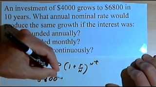 Calculating the Growth Rate of an Investment 14130a [upl. by Gregoire798]