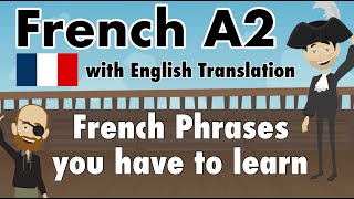 Learn French A2  Basic Phrases you should know or Learn in French amp English [upl. by Staci205]