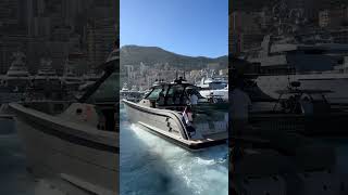 The lekkerboats 44 maneuvering in Port Hercules during the 2024 Monaco yacht show 🇲🇨⚓️viralshorts [upl. by Lesde]