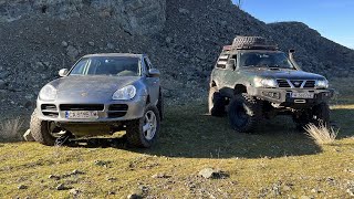 Nissan Patrol vs Porsche Cayenne in Offroad Test Drive [upl. by Roxane]