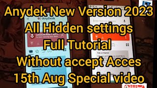 Anydesk New Version all Setting 2023 Auto Accept Request  Anydesk Without Permission [upl. by Olga]