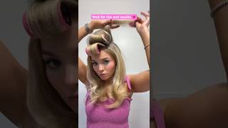 How to use velcro rollers for a voluminous salon blowout 💇🏼‍♀️ shorts hairtutorial [upl. by Abbye]