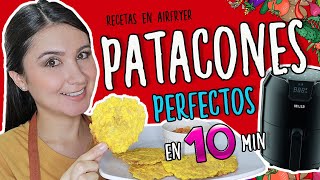 Cómo hacer PATACONES o TOSTONES de Plátano Verde en la AirFryer  RECETA DEFINITIVA  Do It Laura [upl. by Elder]