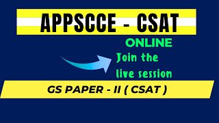 CSAT  APPSCCE 2024  Ratio [upl. by Gibe]