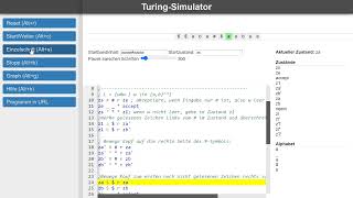 Funktionsweise einer Turingmaschine anhand eines Simulators erklärt [upl. by Yelda742]