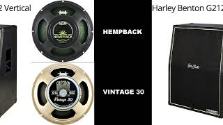 Celestion V30 vs Greenback vs Classic Lead vs Hempback [upl. by Notaek275]