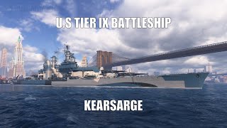 US Tier IX Premium Battleship Kearsarge  Gameplay [upl. by Publia]