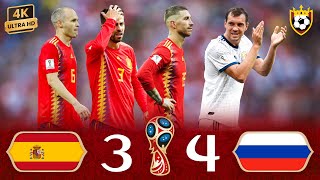 Russia pulls off a huge upset and knocked Spain out of the World Cup 🤯🔥 ● Full Highlights 🎞️  4K [upl. by Ewens]