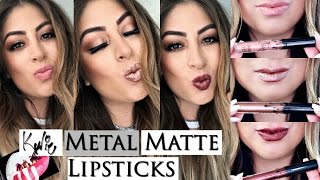 Kylie Jenner Metal Matte Lipsticks Review Swatches Dupes [upl. by Callahan]