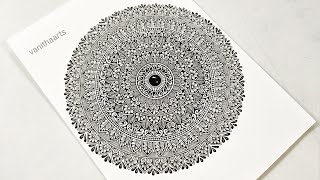 How to draw Mandala Art for Beginners  Easy Mandala Drawing  StepbyStep  Doodle Art vanithaarts [upl. by Forsta]