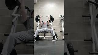 160 lbs Front Military Press [upl. by Ahsinotna]