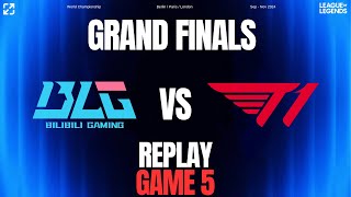 BLG vs T1  Game 5  Grand Finals  Worlds 2024 final worlds2024 [upl. by Ursula660]