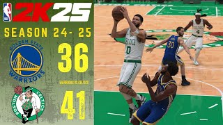 GOLDEN STATE WARRIORS vs BOSTON CELTICS  SEASON 20242025  NBA 2K25 [upl. by Anetsirhc]