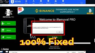 Unable to Load dll mobiledevice dll iRemoval Pro Driver Error Fix 100 frunlocker [upl. by Ahsikad]