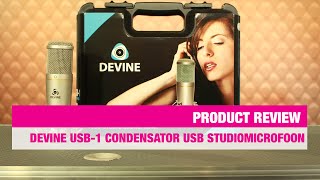 Devine PROUSB1 Condensator USB Studiomicrofoon Review  Bax Music [upl. by Wescott739]