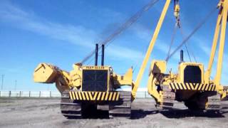 WORLDS BIGGEST SIDEBOOM CARRYING A CAT 594 [upl. by Fabio]