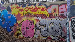 Impressive Graffiti Underpass Nottingham UK [upl. by Ahsirek961]