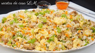 ARROZ FRITO CON POLLO ESTILO THAI O KHAO PAD KAI  EASY THAI CHICKEN FRIED RICE [upl. by Stover]