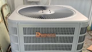 Brand New 2023 Ducane 4Ton central air conditioner Starting up amp running  air handler view [upl. by Kraft]