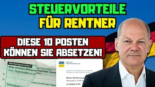 ⚡️Steuervorteile für Rentner Diese 10 Posten können Sie absetzen [upl. by Nnylyaj]