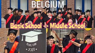 Graduate from Primary School to Secondary School  Celebrations in Belgium School [upl. by Wack776]