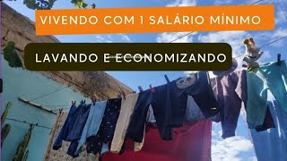 VIVENDO COM 1 SALÁRIO ECONOMIZE NA HORA DE LAVAR ROUPA [upl. by Huldah184]