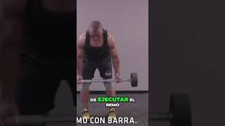 REMO MUERTO CON BARRA IDEAL PARA LA ESPALDA rutinadeespalda espalda entrenamiento [upl. by Munniks]