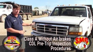 CDL Class A without Air Brakes PreTrip inspection [upl. by Trinity]