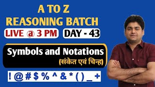 Symbols and Notations  Part  2  SSC  BANK  RAILWAY  Reasoning by Abhishek Sharma [upl. by Akvir]