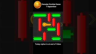 Hamster Kombat 7 september Key video and cipher hamstergame hamsterkombatdailycipher [upl. by Mizuki147]