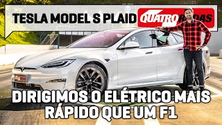 Tesla Model S Plaid aceleramos o carro mais rápido da história de QUATRO RODAS [upl. by Nemlaz379]