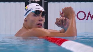 David Popovici Wins gold medal for Romania in Mens 200m Freestyle  David Popovici Wins gold 200m [upl. by Ecirrehs161]