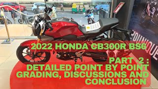 Honda CB300R BS6 2022 Review Part 2  Detailed post ride analysis and conclusions [upl. by Bajaj137]