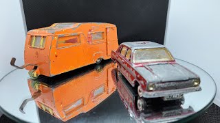 Diecast Restoration Dinky Toys Double vauxhall 101 no151 196668 caravan no188196163 [upl. by Royce]