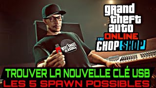 GUIDE TROUVER LA NOUVELLE CLÉ USB  LES 5 EMPLACEMENTS POSSIBLE SUR GTA ONLINE THE CHOP SHOP [upl. by Egidius7]