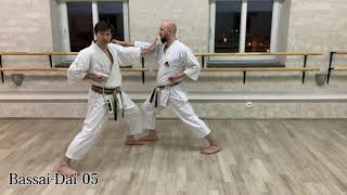 Bassai Dai effective bunkai 5  Tate Shuto Uke  Choku Tsuki  Uchi Uke  Choku Tsuki  Uchi Uke [upl. by Ah]