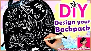 How to Design a Backpack  Easy DIY Art Fun2draw Online Arts and Crafts Classes [upl. by Seitz]