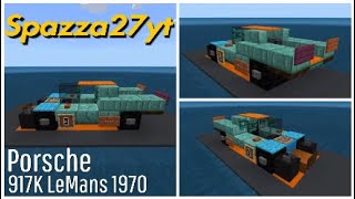 Minecraft Porsche 917K LeMans Tutorial [upl. by Magavern886]