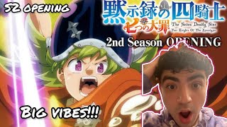 INSANE ANIMATION  SEVEN DEADLY SINS FOUR KNIGHTS OF THE APOCALYPSE SEASON 2 OPENING REACTION [upl. by Daukas]