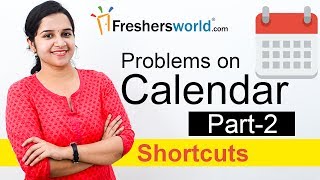 Aptitude Made Easy  Problems on Calendar 2 Basics and Methods Shortcuts Time and Date [upl. by Vareck]