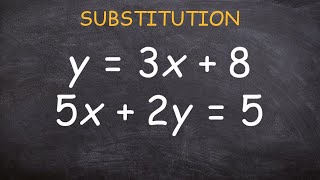 Using substitution to solve a system [upl. by Arbed]