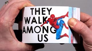 Drawing a REAL Superhero Flip Book [upl. by Suiravat]