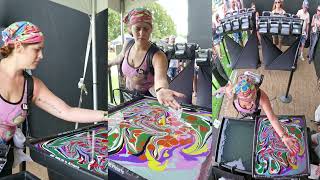 Body Marbling Paint Dip at Faster Horses Festival 2 [upl. by Norene]