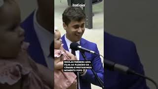 NIKOLAS FERREIRA LEVA FILHA AO PLENÁRIO DA CÂMARA E PROTAGONIZA MOMENTO FOFO [upl. by Larry545]